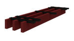 3BLADE™ Solid Wood Baffle • European Beech • RAL Crimson Red