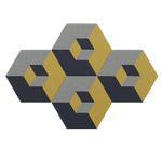 CUBE CUT No1 • four panels