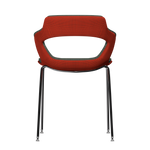 CORAL ORANGE VIBE-M • Chrome Pencil Legs • exterior fabric Spock 07 • interior fabric Softy 09