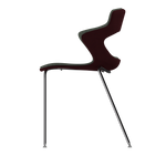 BORDEAUX VIBE-M • Chrome Pencil Legs • exterior fabric Spock 09 • interior fabric Softy 09