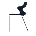 ROYAL BLUE VIBE-M • Chrome Pencil Legs • exterior fabric Spock 14 • interior fabric Softy 09