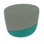 TURQUOISE NEST POUF • top fabric Softy 09 • bottom fabric Spock 12