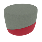 CANDY RED ZONE POUF • top fabric Softy 09 • bottom fabric Spock 08