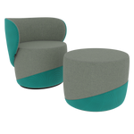 TURQUOISE NEST WITH POUF