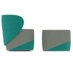 TURQUOISE NEST WITH POUF
