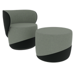 BLACK NEST WITH POUF