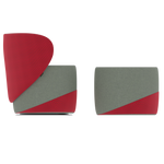 CANDY RED NEST WITH POUF 