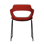 CORAL ORANGE VIBE-M • Black Sled Legs • exterior fabric Spock 07 • interior fabric Softy 09