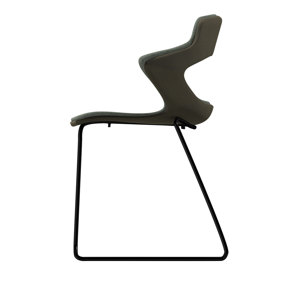CEDAR VIBE-M • Black Sled Legs • exterior fabric Spock 03 • interior fabric Softy 09