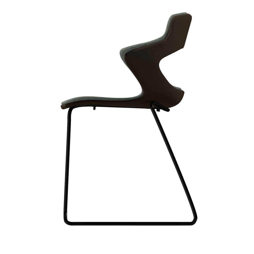 COFFEE VIBE-M • Black Sled Legs • exterior fabric Spock 06 • interior fabric Softy 09
