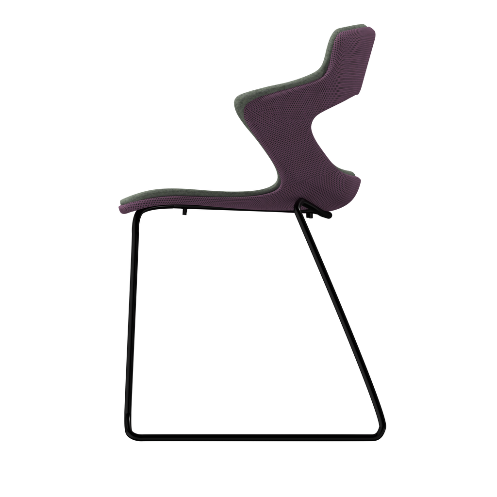 VIOLET VIBE-M • Black Sled Legs • exterior fabric Spock 10 • interior fabric Softy 09