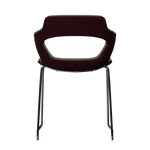 BORDEAUX VIBE-M • Chrome Sled Legs • exterior fabric Spock 09 • interior fabric Softy 09