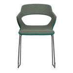 TURQUOISE VIBE-M • Chrome Sled Legs • exterior fabric Spock 12 • interior fabric Softy 09