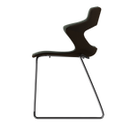 COFFEE VIBE-M • Chrome Sled Legs • exterior fabric Spock 06 • interior fabric Softy 09