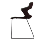 BORDEAUX VIBE-M • Chrome Sled Legs • exterior fabric Spock 09 • interior fabric Softy 09