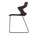 VIOLET VIBE-M • Chrome Sled Legs • exterior fabric Spock 10 • interior fabric Softy 09