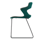 TURQUOISE VIBE-M • Chrome Sled Legs • exterior fabric Spock 12 • interior fabric Softy 09