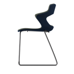 ROYAL BLUE VIBE-M • Chrome Sled Legs • exterior fabric Spock 14 • interior fabric Softy 09