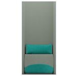 TURQUOISE ZONE • exterior & cushion fabric Spock 12 • interior fabric Softy 09